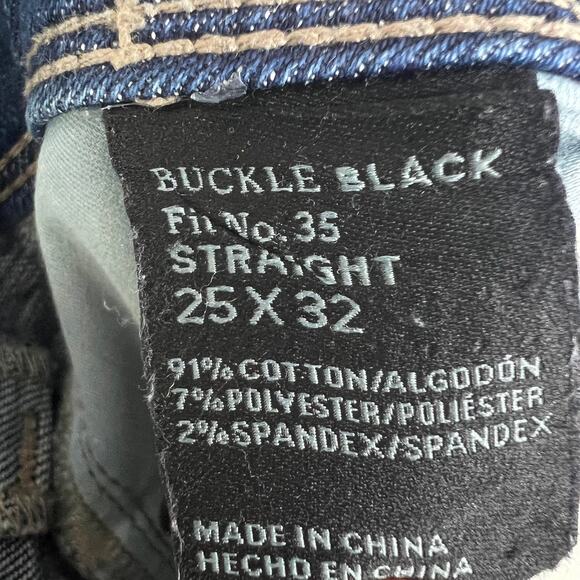 Buckle Black Women's Fit No. 35 Slim Fit Straight Leg Jeans Size 25 x 32 - Picture 3 of 7